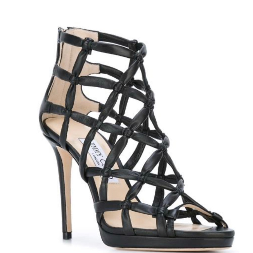 Jimmy Choo Venus 100 Sandals In Black sz 37